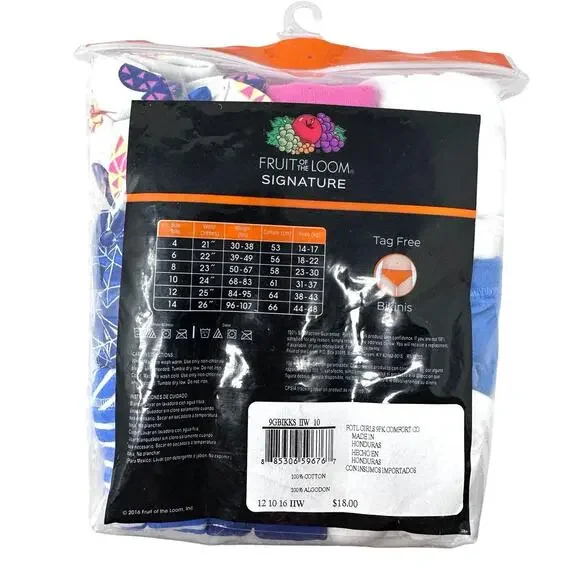 New in packages Fruit of the Loom 

girls bikini and brief under wear size 10 - Picture 5 of 7